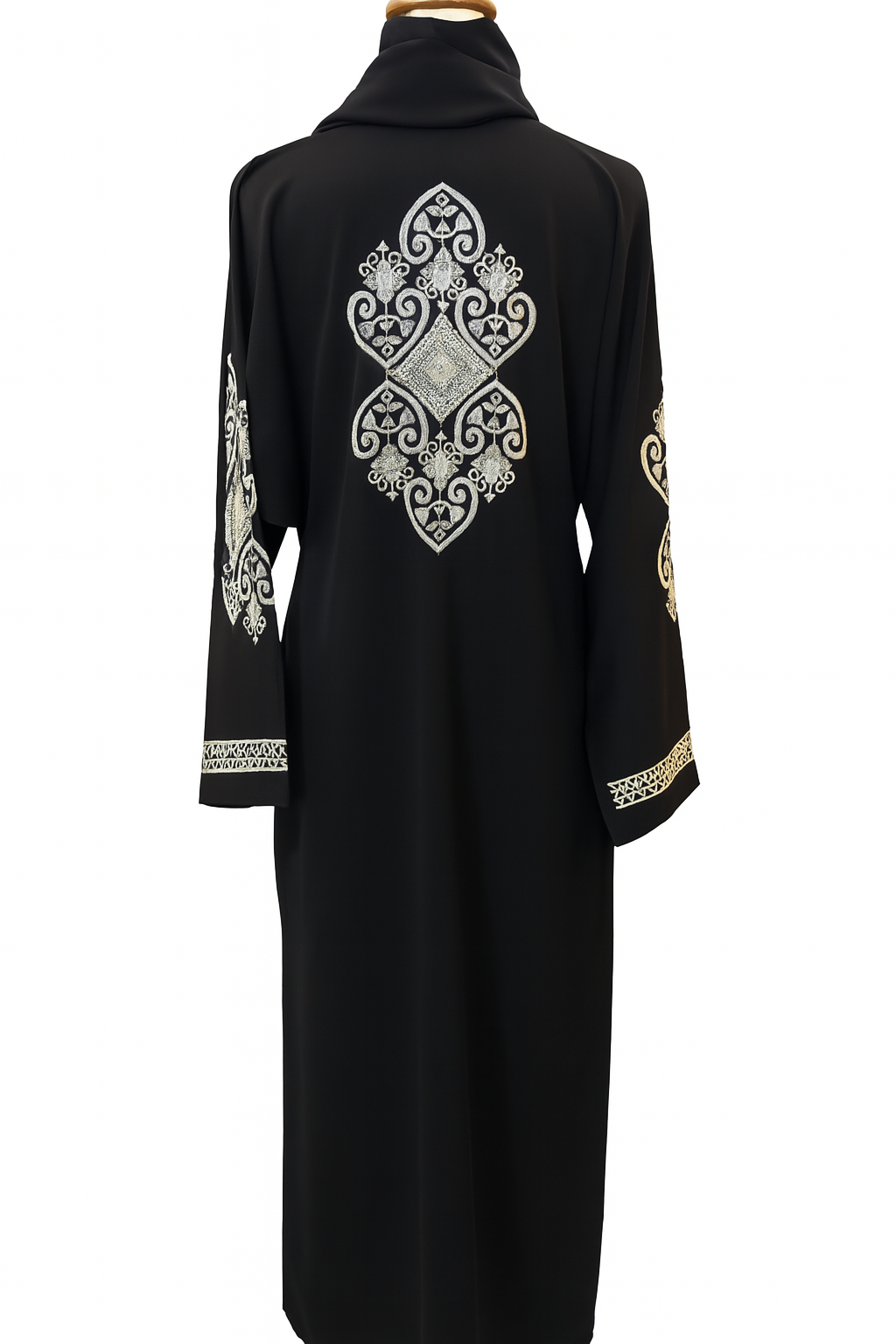 Layali Black Embroidered Abaya