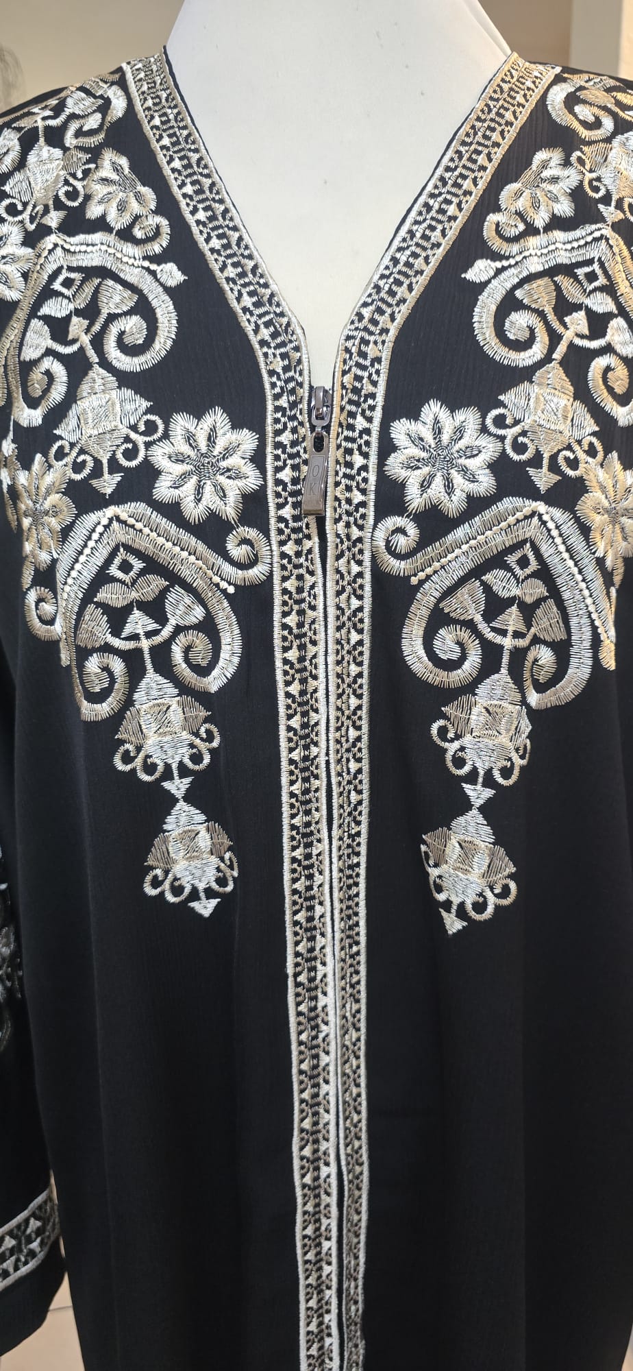 Layali Black Embroidered Abaya