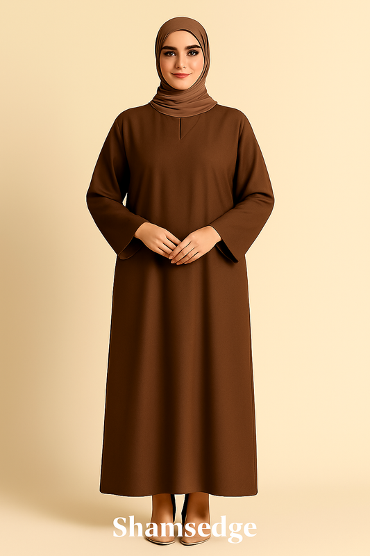 Mocha classic abaya