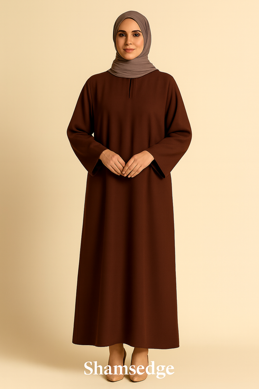 Mocha elegance abaya