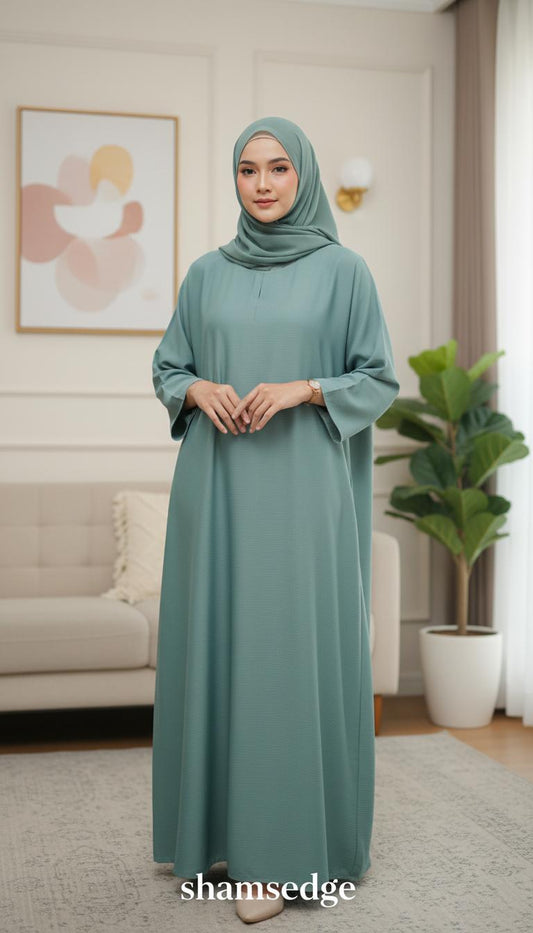 Simple aqua abaya