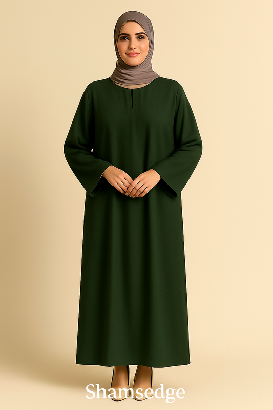 Forest green abaya