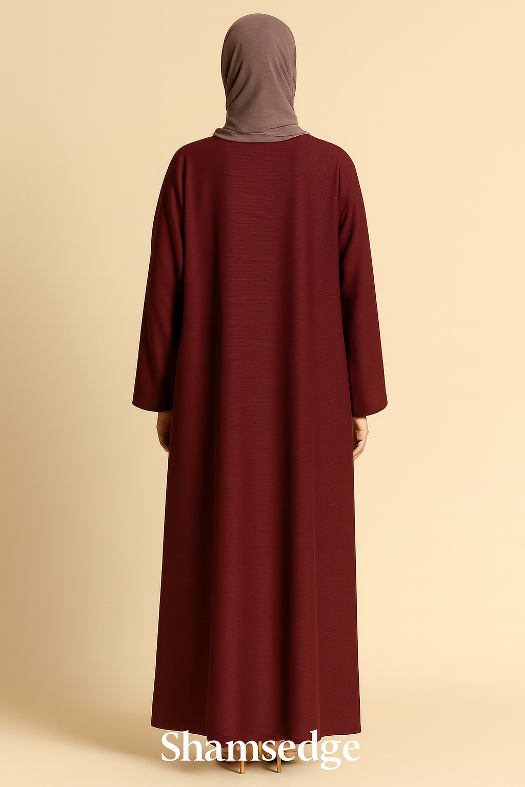 Crimson classic abaya