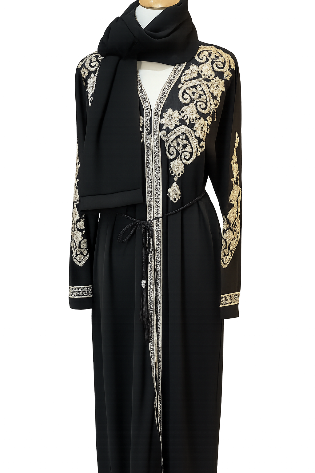 Layali Black Embroidered Abaya
