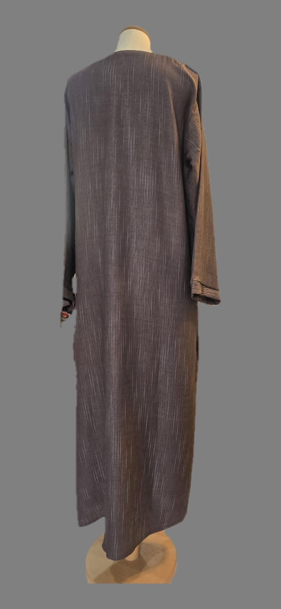 Charcoal Pinstripe Abaya