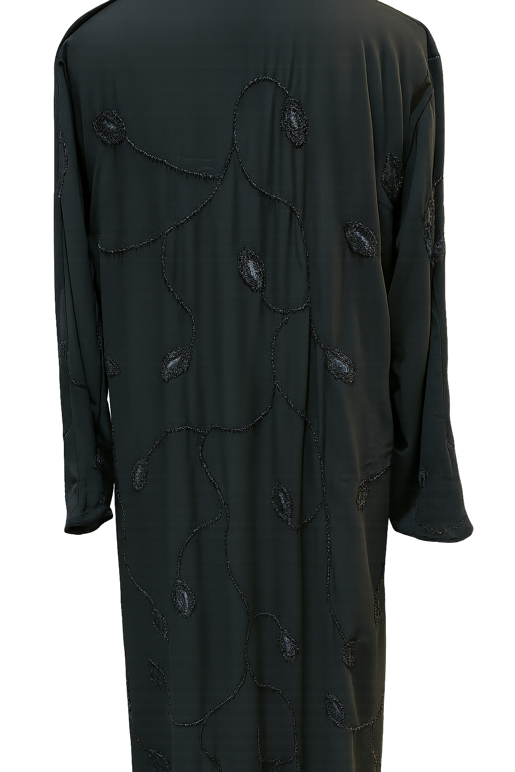 Midnight Leaf Embroidered Abaya