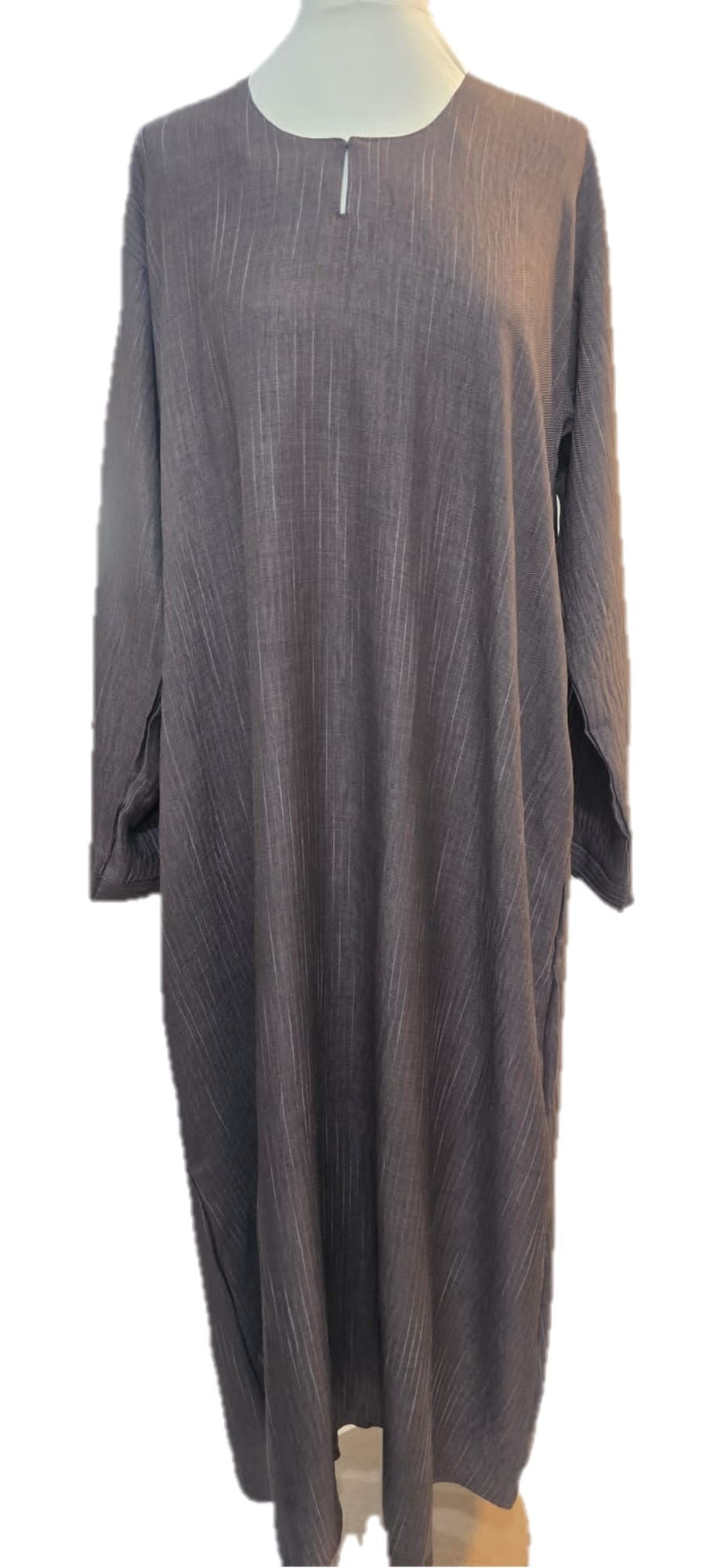Charcoal Pinstripe Abaya