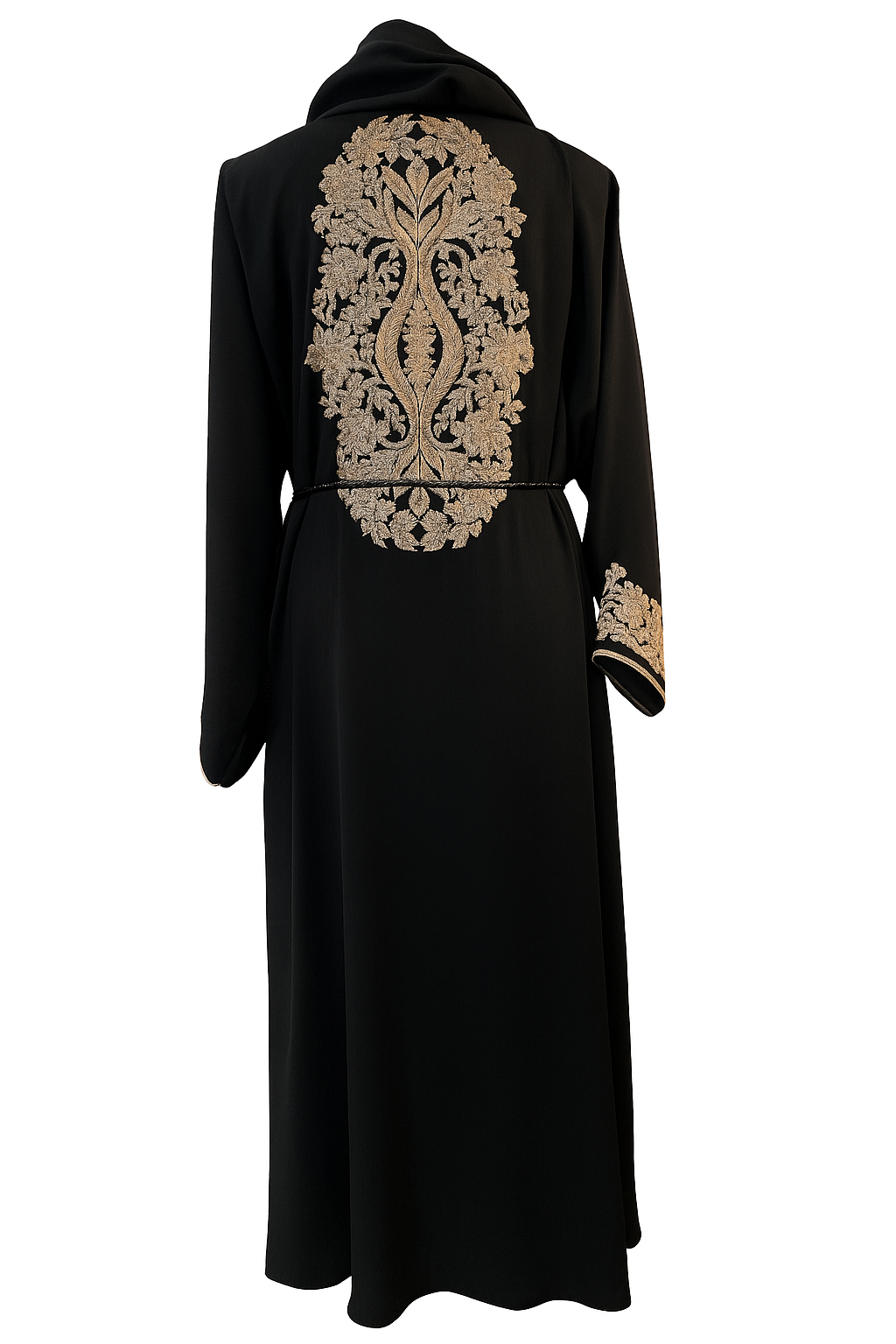 Noir Blossom Abaya