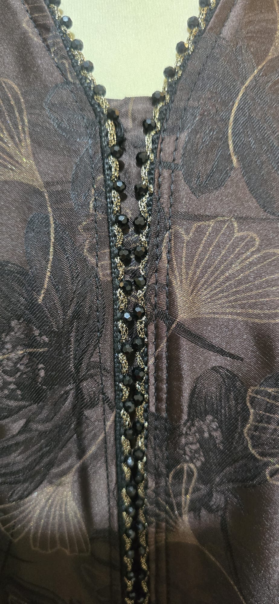 Noor Bronze Satin Abaya