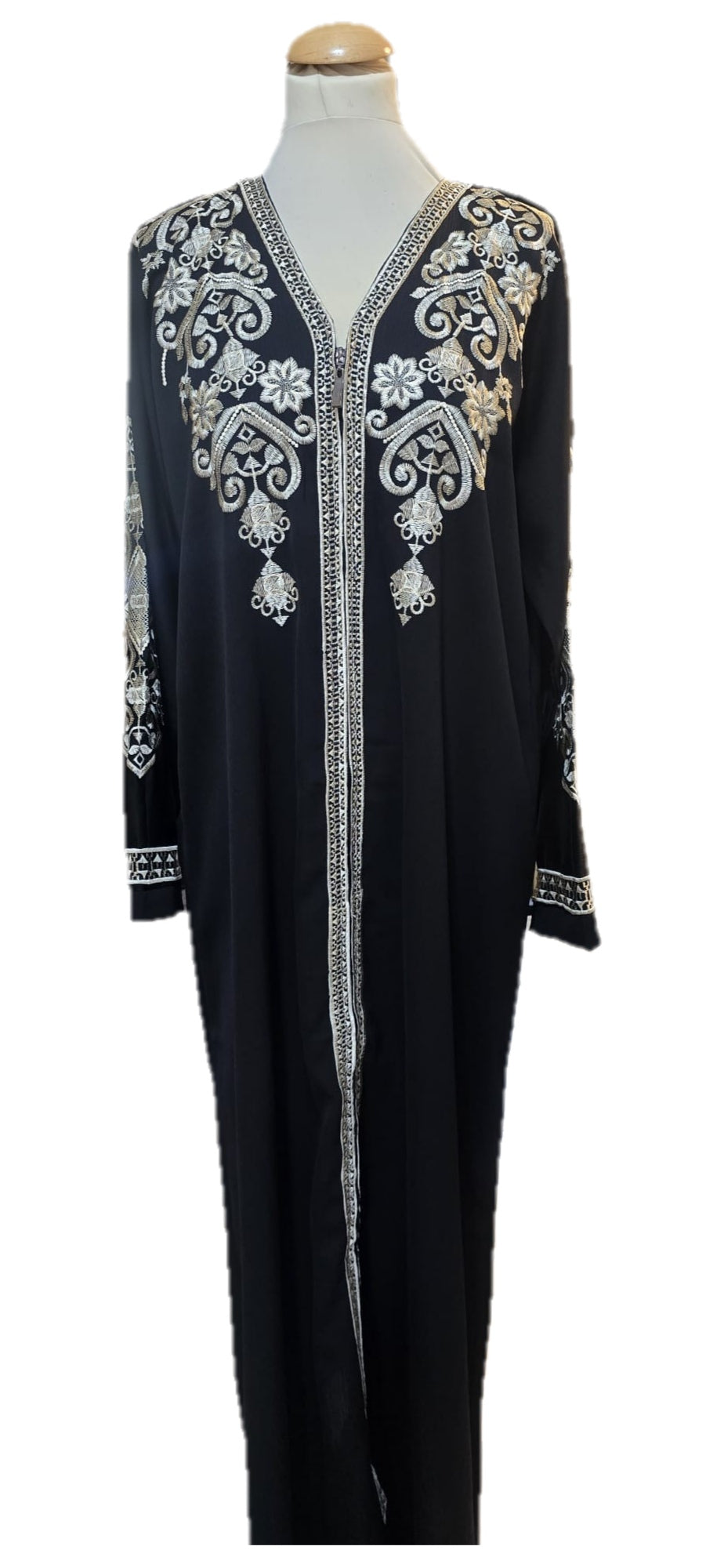 Layali Black Embroidered Abaya