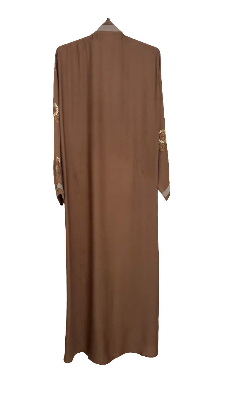 Golden bloom abaya