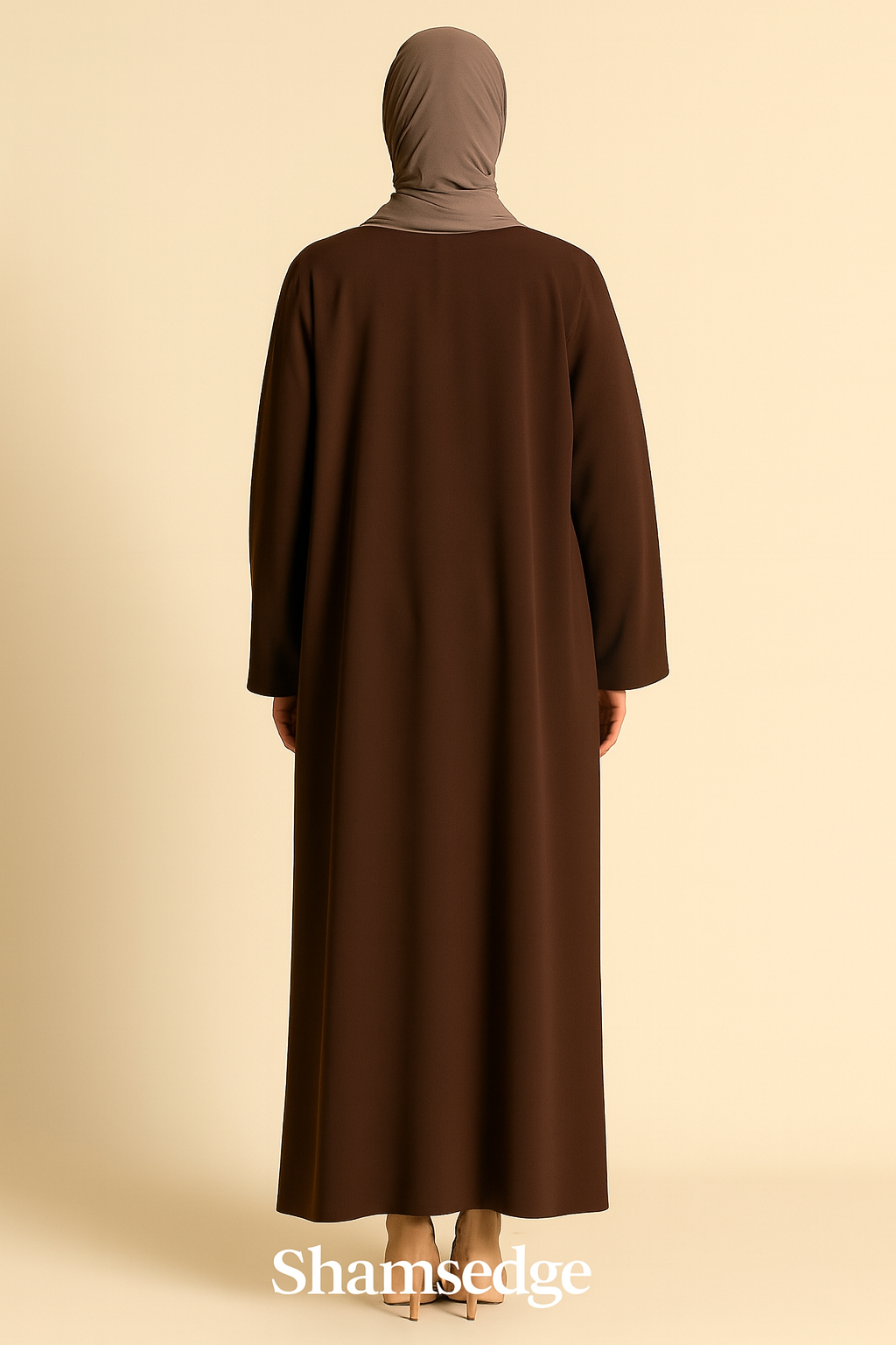 Mocha elegance abaya