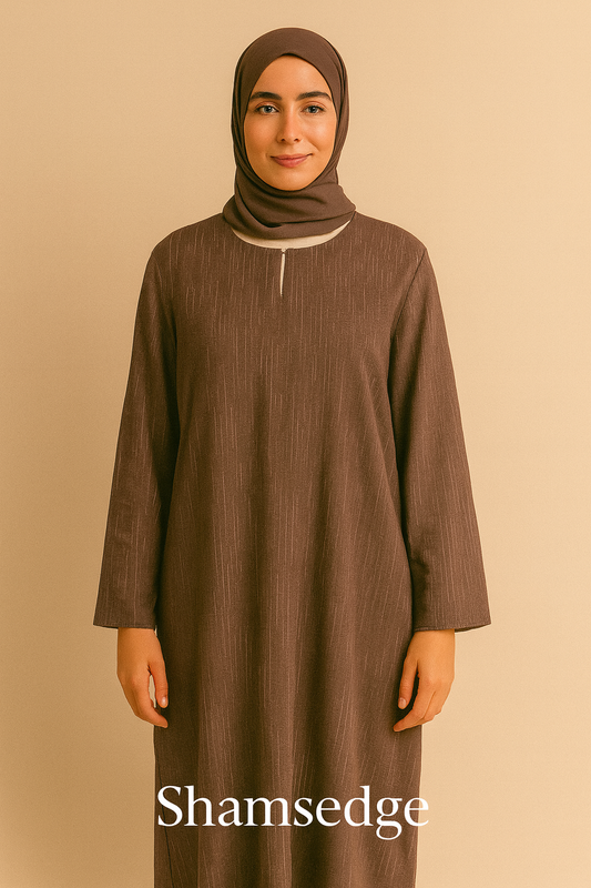 Charcoal Pinstripe Abaya