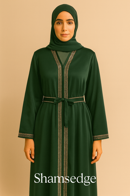 Emerald Elegance Abaya
